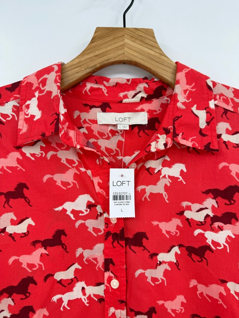 Loft Horse Everyday Shirt in Red Size L